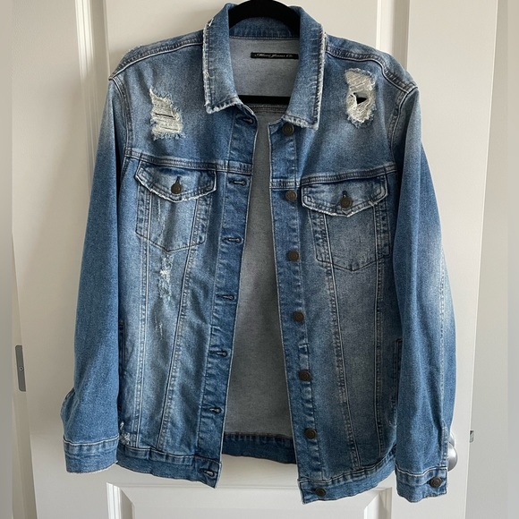 Mavi Distressed Oversized Denim Jacket - Picture 1 of 6